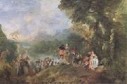 Jean-Antoine Watteau The Embarkation for Cythera (mk05) oil painting artist